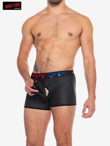 X Pleather Boxer Brief w/ Cod Piece